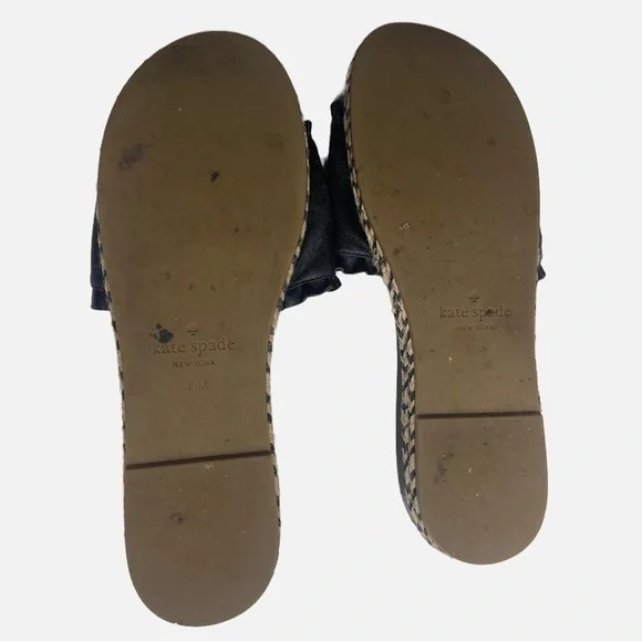 Kate Spade Black Espadrille Slide Sandals - Picture 7 of 8